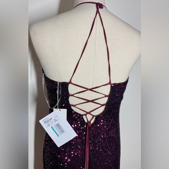 Retrofete | “Tulle” Sequin Asymmetrical Gown in Violet | Women’s XL - Picture 6 of 8